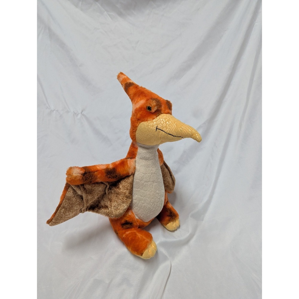 Aurora 11" Plush Pterodactyl Dinosaur Stuffed Animal Orange Brown 2016